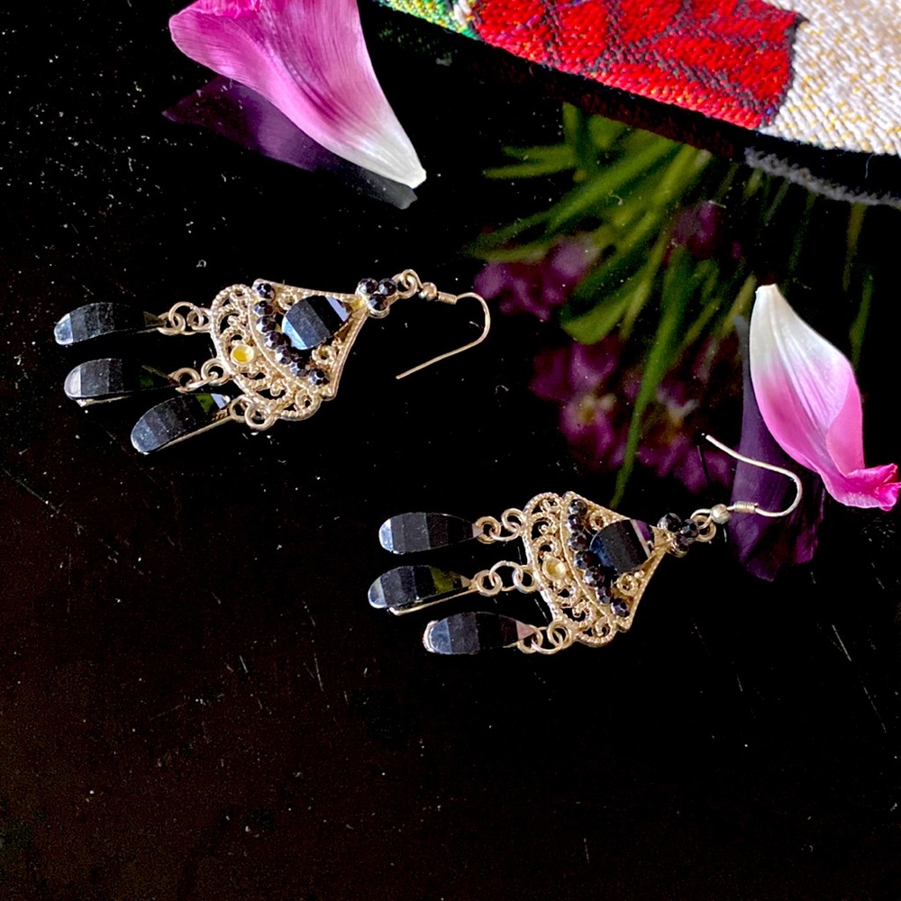 Black earrings